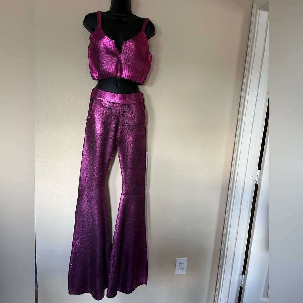 NWT Hanifa Bell Bottoms Medium Magenta (PANTS ONLY)
